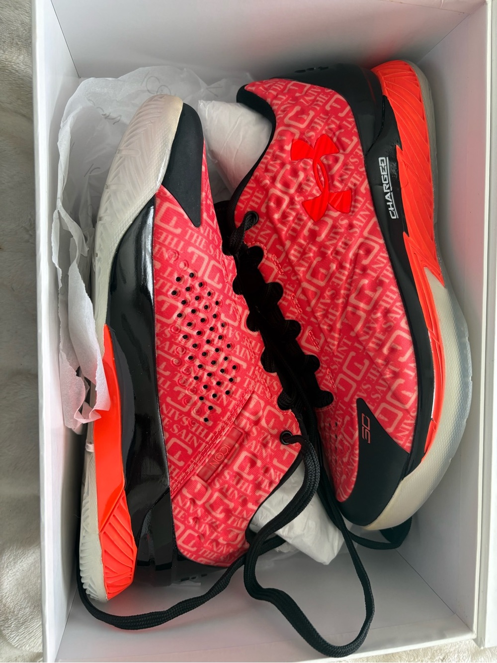 Under Armour Women's Red and Black Sneakers